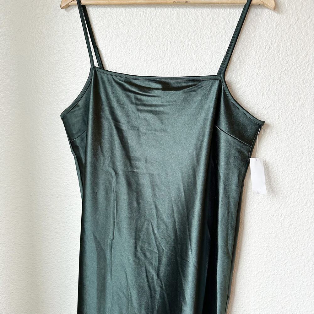 NWT Hiatus Green Square Neck Slip Dress sz XL - Picture 2 of 9
